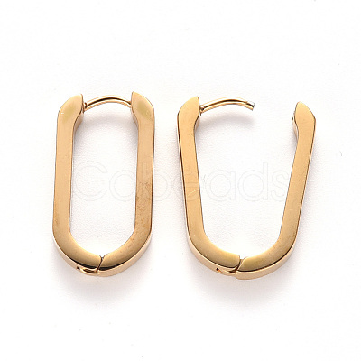 PVD Vacuum Plating 304 Stainless Steel Huggie Hoop Earrings STAS-S103-21G-1