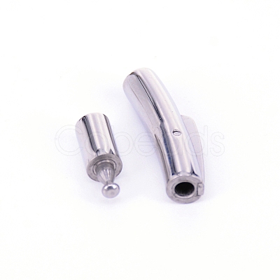 Stainless Steel Bayonet Clasps STAS-CJC0003-03P-B-1