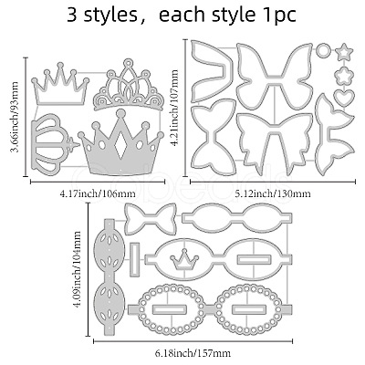 Carbon Steel Cutting Dies Stencils DIY-WH0309-978-1