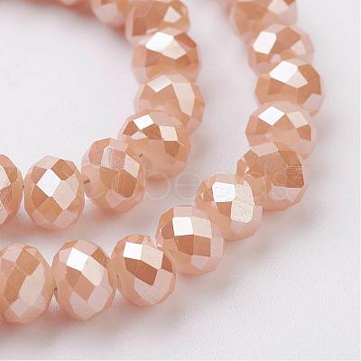 Electroplate Glass Beads Strands EGLA-D020-6x4mm-76-1