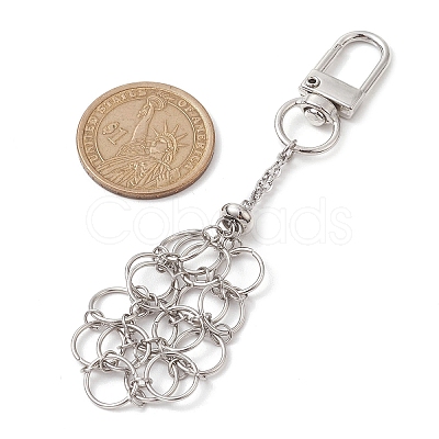 304 Stainless Steel Empty Stone Holder Chain Pouch Pendant Decorations HJEW-JM01884-01-1