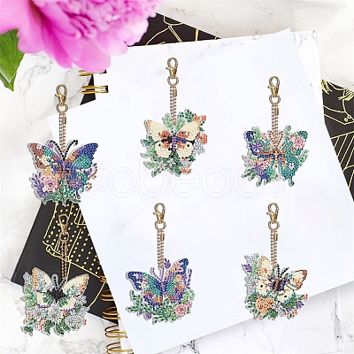 Flower Butterfly DIY Pendant Decoration Kits PW-WG37881-01-1