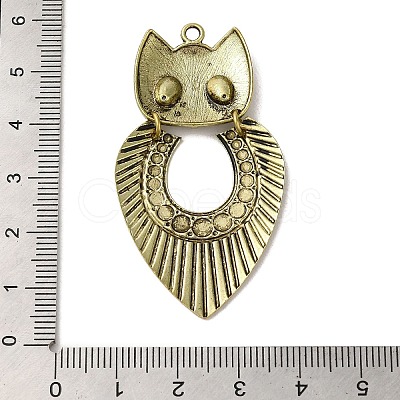 Tibetan Style Alloy Pendant Rhinestone Settings TIBEP-L021-03AB-1