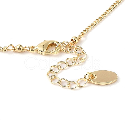 Brass Natural Pearl Pendant Necklaces NJEW-L119-04G-1