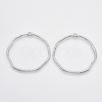 Alloy Open Back Bezel Pendants X-PALLOY-S121-82B-P-1