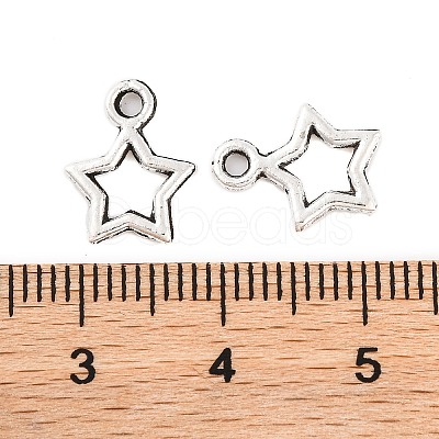 Tibetan Style Alloy Star Charms TIBEB-O004-29-1