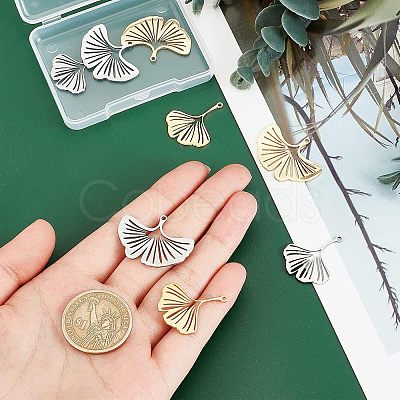 Unicraftale 8Pcs 4 Style Ion Plating(IP) 201 Stainless Steel Pendants STAS-UN0033-06-1