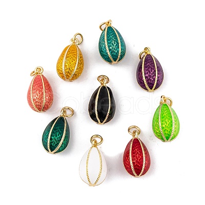 Brass Enamel Pendants KK-E112-15G-1