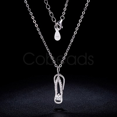 SHEGRACE Sweet Girls Rhodium Plated 925 Sterling Silver Pendant Necklaces JN330A-1