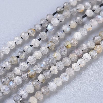 Natural Rainbow Moonstone Beads Strands G-R475-025A-1