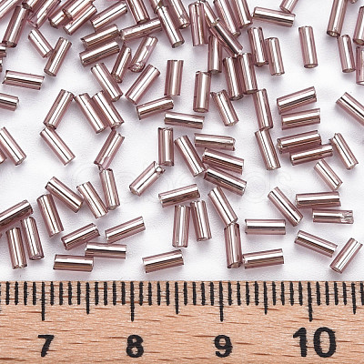 Plated Glass Bugle Beads SEED-S046-01A-40-1