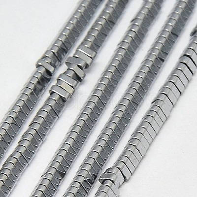 Electroplate Non-magnetic Synthetic Hematite Beads Strands G-J174-3x3mm-M-1