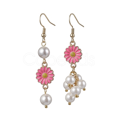 Shell Pearl Dangle Earring EJEW-JE05764-1