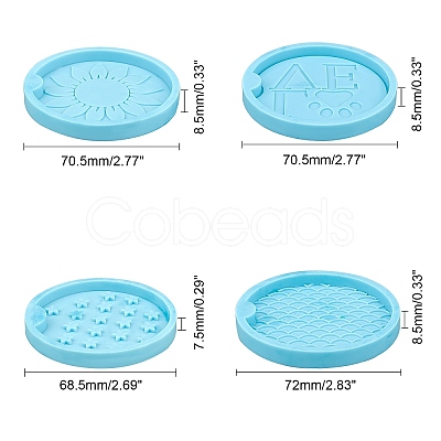 DIY Car Coaster Silicone Molds Kits DIY-OC0003-56-1