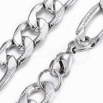 Non-Tarnish Trendy Men's Figaro Chain Necklaces NJEW-L450-06A-1