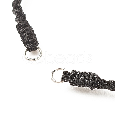 Braided Polyester Cord Bracelet AJEW-JB01125-01-1