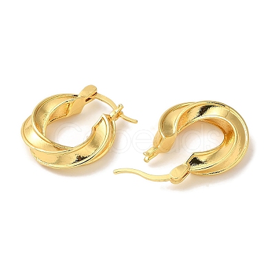 Rack Plating Brass Hoop Earrings EJEW-B062-28G-1