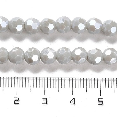 Electroplate Opaque Glass Beads Strands EGLA-A035-P6mm-A22-1