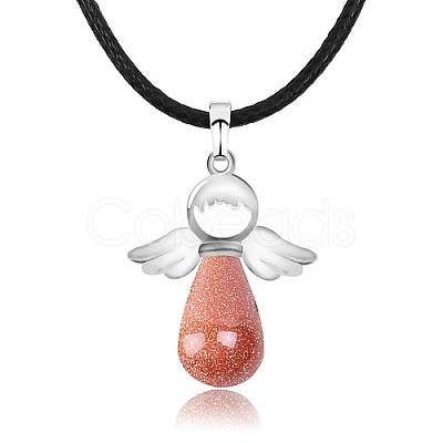 Angel Synthetic Goldstone Pendant Necklaces OH8264-03-1