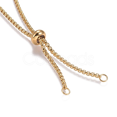 Ion Plating(IP) Adjustable 304 Stainless Steel Slider Necklaces NJEW-L156-002B-G-1