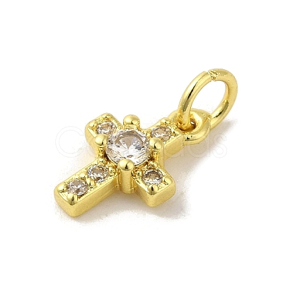 Brass Micro Pave Cubic Zirconia Charms KK-M283-20E-01-1