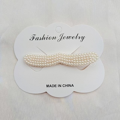 Imitation Pearl Alligator Hair Clips PW-WGA4327-10-1