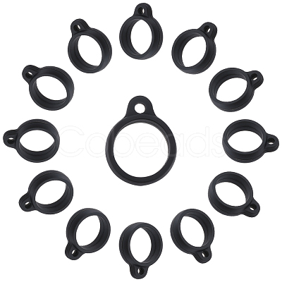 Gorgecraft 50Pcs Silicone Pendant SIL-GF0001-33C-1