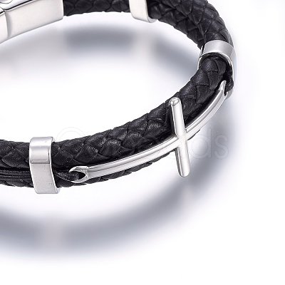 Leather Cord Bracelets BJEW-G603-09P-1