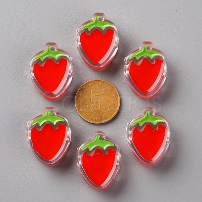 Transparent Enamel Acrylic Beads X-TACR-S155-003-1