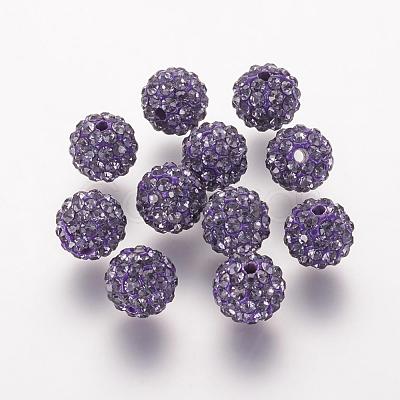 Polymer Clay Rhinestone Beads RB-K050-8mm-C20-1