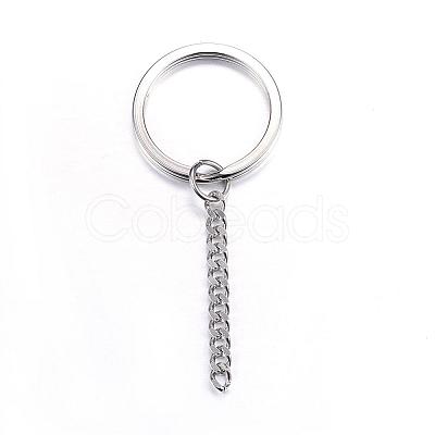 Tarnish Resistant 304 Stainless Steel Split Key Rings STAS-G085-05-1