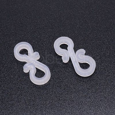 Plastic Curtain Hanger Double Hooks FIND-WH0082-81-1