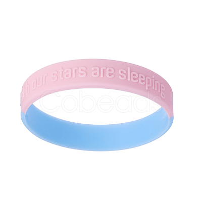 Silicone Wristbands Bracelets BJEW-TW0001-01-1