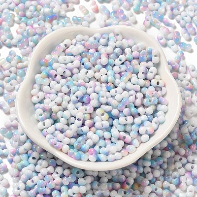 Baking Paint Glass Seed Beads SEED-F005-01A-14-1