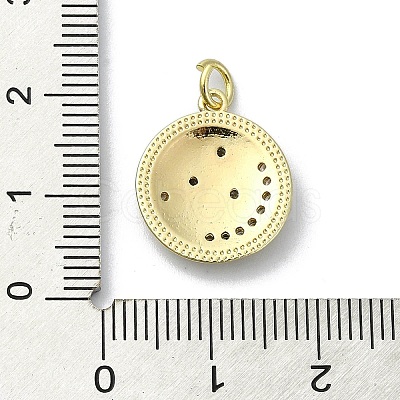 Moon Theme Brass Micro Pave Clear Cubic Zirconia Pendants KK-H475-57G-14-1