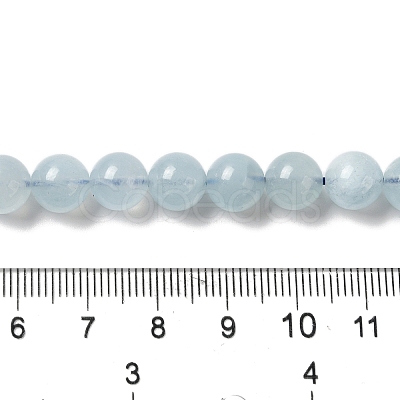 Round Natural Aquamarine Bead Strands G-F289-04-8mm-1