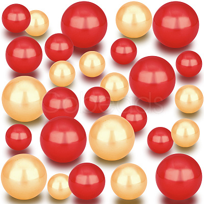 PandaHall Elite Gradient Round ABS Plastic Imitation Pearl No Hole Beads FIND-PH0007-81-1