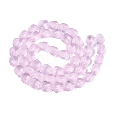 Frosted Glass Beads Strands GLAA-T023-30B-1