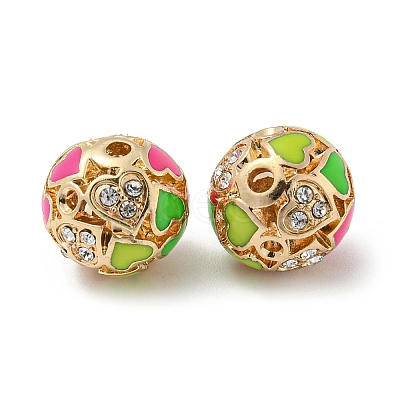 Golden Alloy Enamel Beads FIND-E044-27G-01-1