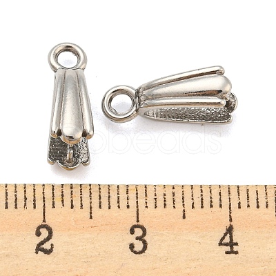 Non-Tarnish 304 Stainless Steel Pendant Pinch Bails STAS-Q310-11P-1