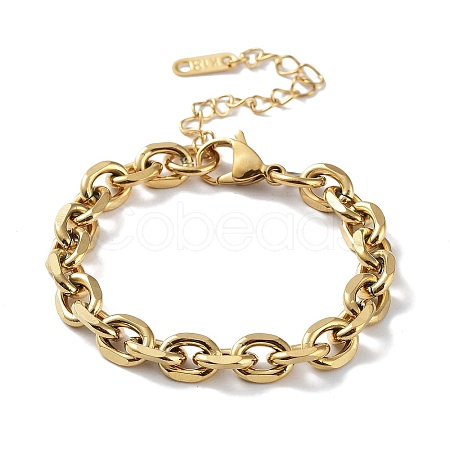 316 Surgical Stainless Steel Cable Chain Bracelets BJEW-M305-08G-1