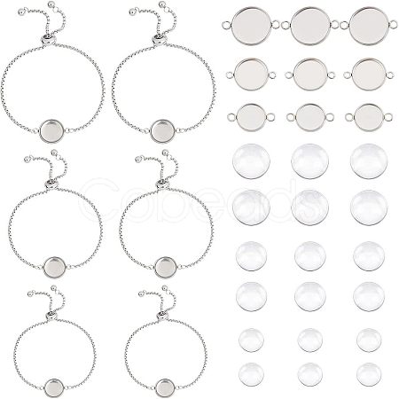 Unicraftale DIY Flat Round Bracelet Making Kits DIY-UN0003-54-1