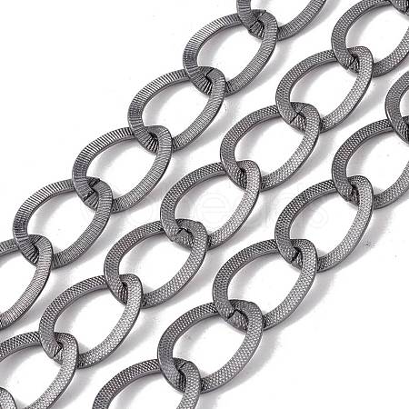 Oval Oxidation Aluminum Curb Chains CHA-G001-02P-1