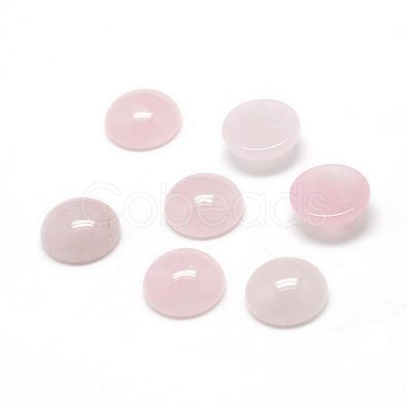 Natural Rose Quartz Gemstone Cabochons G-T020-12mm-09-1