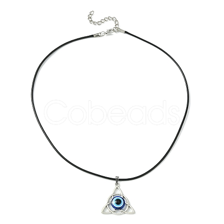 Alloy Resin Pendant Necklace for Women NJEW-JN04563-1