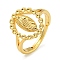 Oval with Saint Rack Plating Brass Adjustable Ring Components, Rhinestone Settings, Lead Free & Cadmium Free, Real 18K Gold Plated, Fit For 1.2mm Rhinstone, Inner Diameter: 16mm