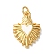 Rack Plating Brass Pendants, with Enamel and Jump Ring, Long-Lasting Plated, Heart Charm, Real 18K Gold Plated, 22x16x3mm