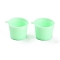 Mini Plastic Cup Model, Miniature Landscape Kitchen Dollhouse Accessories Decorations, Spring Green, 33.5x29.5x22.5mm, Hole: 1.4mm, Inner Diameter: 23mm