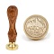 Brass Retro Wax Sealing Stamp, with Wooden Handle for Post Decoration DIY Card Making, Tree Pattern, 90x25.5mm