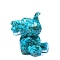 Synthetic Turquoise Display Decoraiton, Reiki Energy Stone Display Decorations, Elephant, 50x50x70mm